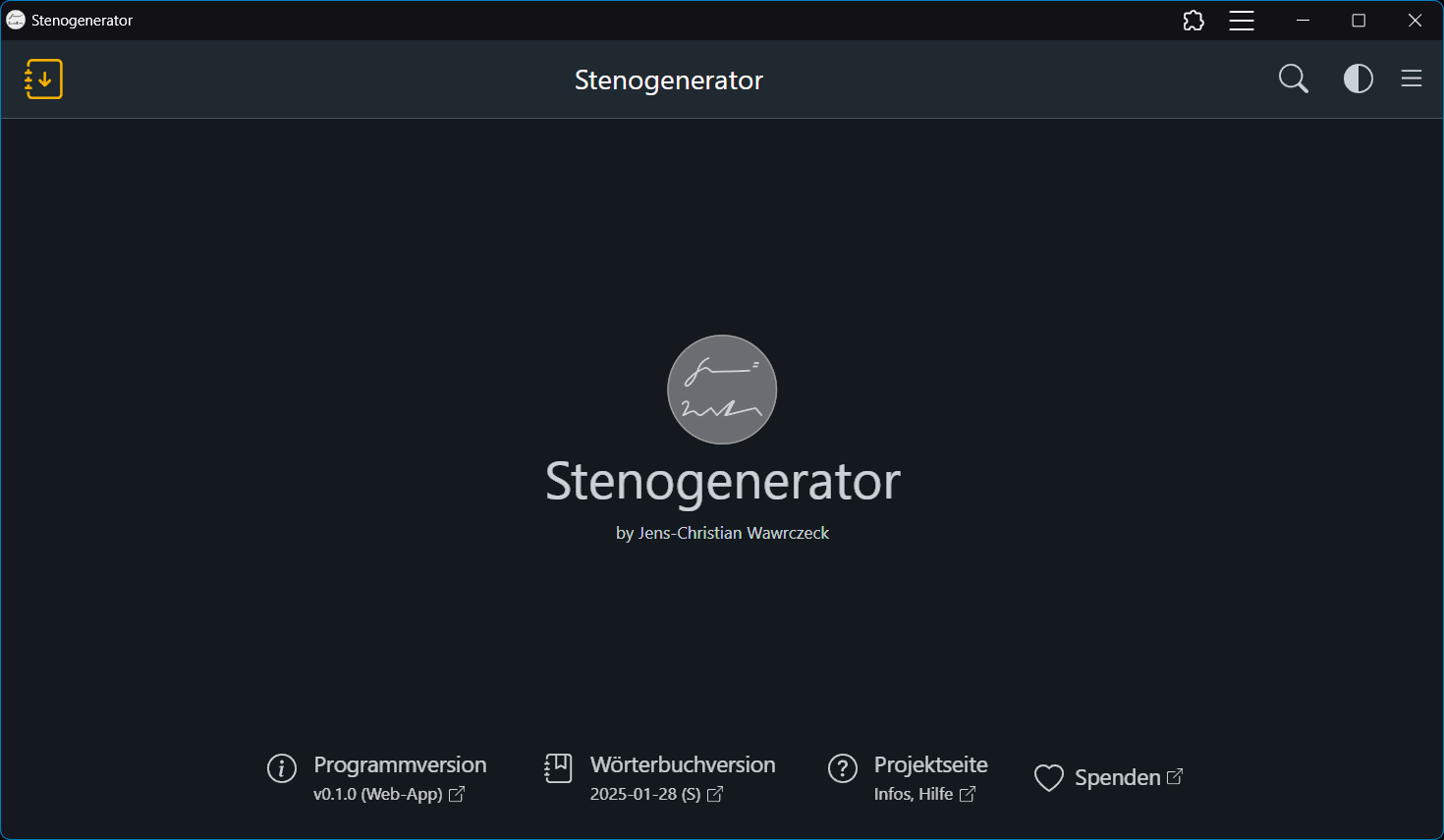 Stenogenerator: Impressum